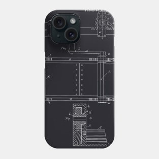 Belt Clamp and Tightener Vintage Patent Hand Drawing Phone Case
