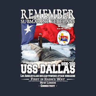 USS Dallas SSN-700 Submarine veterans T-Shirt