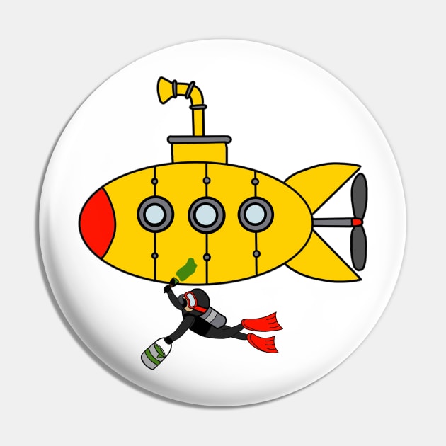 Yellow Submarine Pin by MoreThanADrop