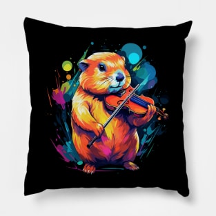 Prairie Dog Playing Violin Pillow