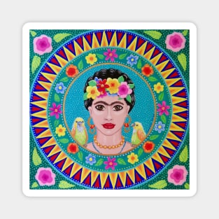 Fabulous Frida Mandala Magnet