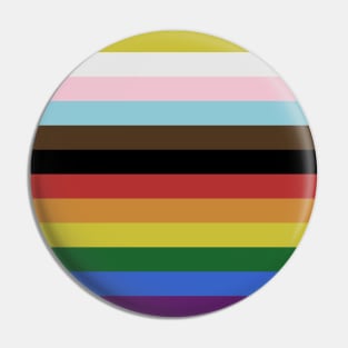 Progress Pride Flag LGBTQI+ Colorful Diversity Pin