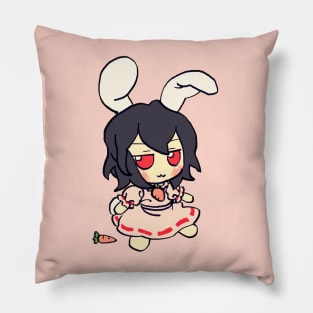 Mudwizard draws pastel tewi inaba fumo plush with a carrot/ touhou memes Pillow