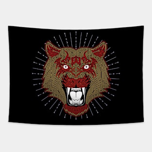 Tiger Red Tapestry