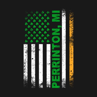 Irish American Flag PERRINTON, MI T-Shirt