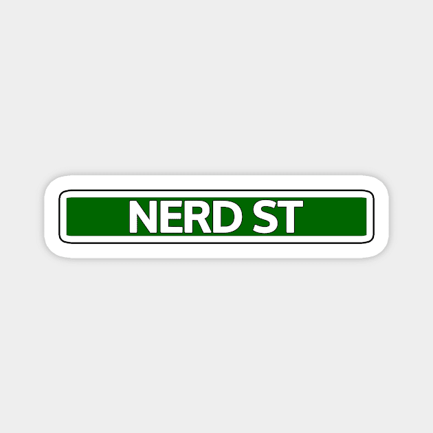 Nerd St Street Sign Magnet by Mookle