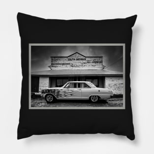 Classic Automobile in Black and White Pillow