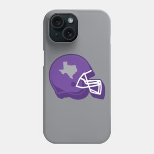 Fort Worth, Texas Outline Football Helmet Phone Case