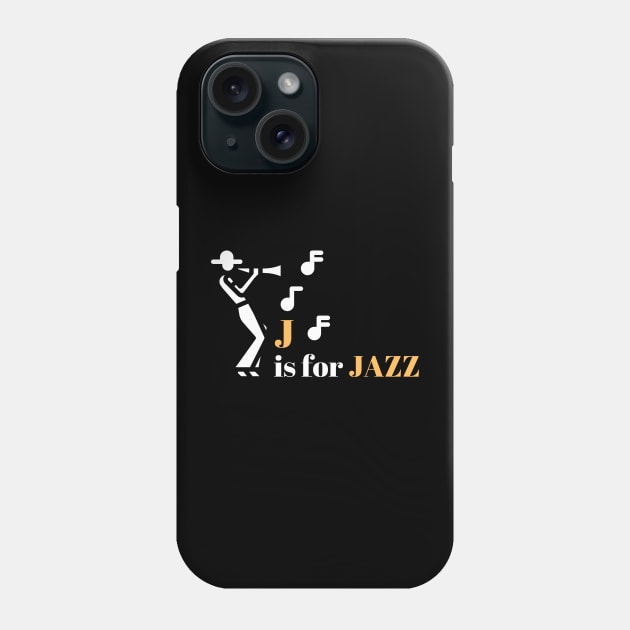 J is for Jazz Phone Case by Takadimi