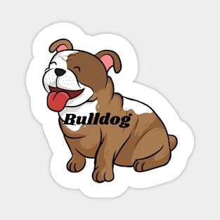 Bulldog Drawing Illustration Magnet