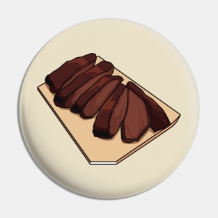 Beef brisket cartoon illustration Pin