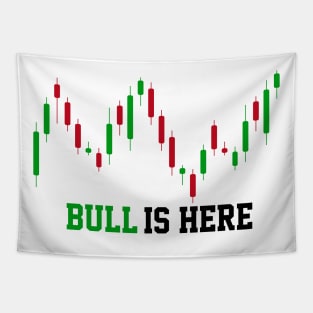 Bull Day trader in Stock Market Tapestry