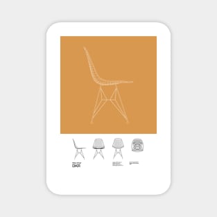 Eames DKR Chair Poster Mid Century Design - Minimal Design - Charles and Ray Eames Magnet