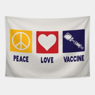 Peace Love Vaccine Tapestry