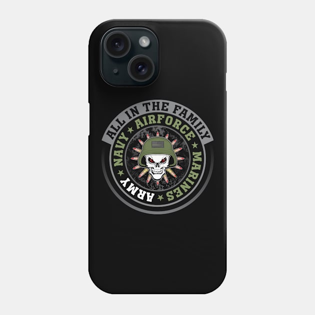 ALL IN THE FAMILY ARMY Phone Case by razrgrfx