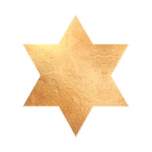 Star of David, Faux Gold Foil T-Shirt