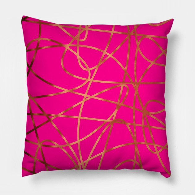 Pink With Scribbles Pillow by SartorisArt1