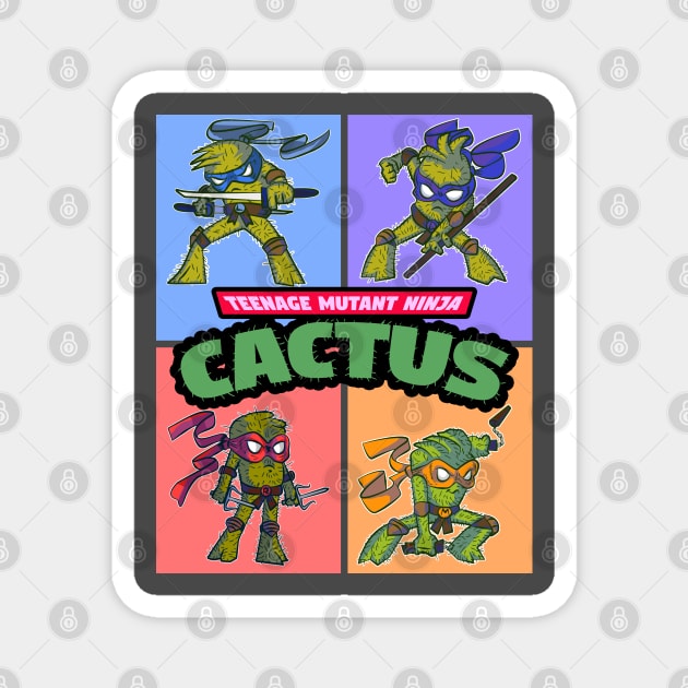 NINJA CACTUS Magnet by droidmonkey