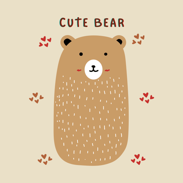 Cute Bear by Art By Bear