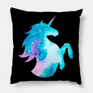 Rearing Galaxy Unicorn Pillow