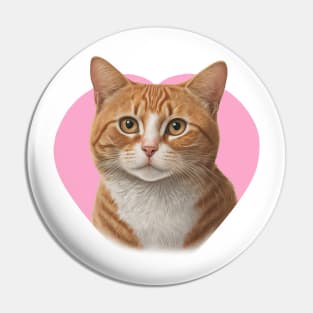 Cute Ginger Tabby Cat Pin