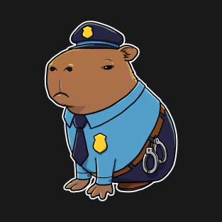 Capybara Police Costume T-Shirt