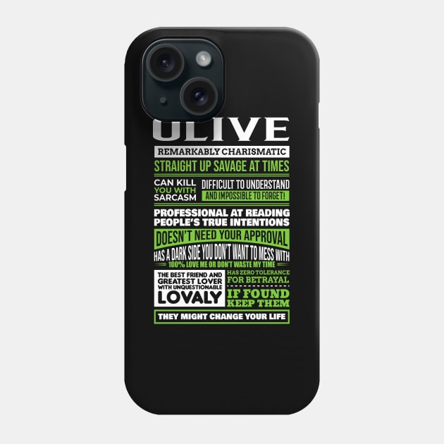 Olive Phone Case by Ban Guns Not Books- Typography fullcolor