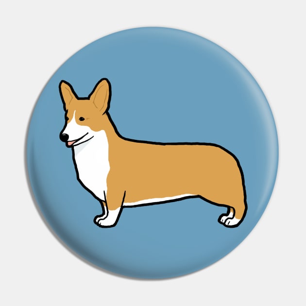 Pembroke Welsh Corgi Pin by Coffee Squirrel