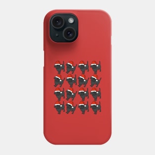 Sixteen Cute Santa Dogs for Christmas Phone Case