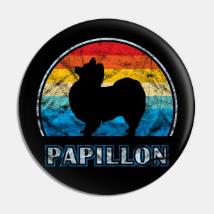 Papillon Vintage Design Dog Pin