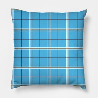 Sky Blue Plaid Pillow