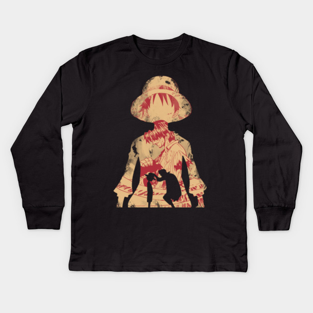 Luffy And Shanks One Piece Kids Long Sleeve T Shirt Teepublic