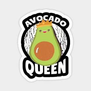 Cute Avocado Queen Graphic Design Magnet