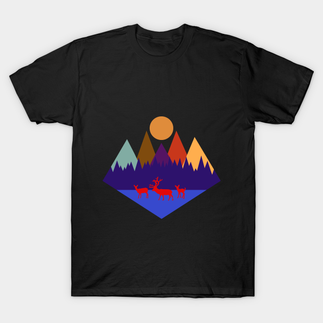 Mountain Scene #6 - Nature Scenery - T-Shirt | TeePublic