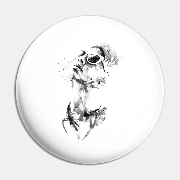 Woman Glass Pin by hitext