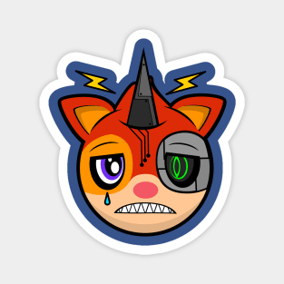 Sad Cyborg Squirrel Oskar Magnet