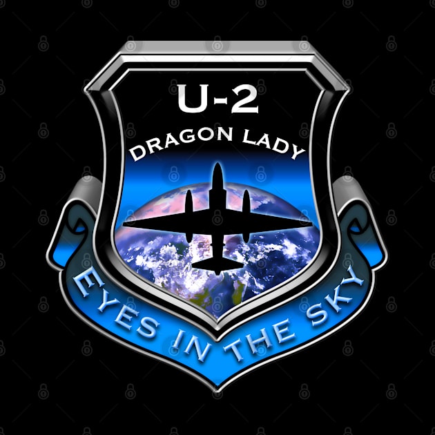 U2 Dragon Lady Eyes In The Sky shield by DrewskiDesignz