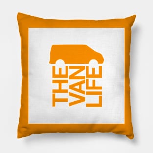 The Van Life Logo (white box cut out) Pillow