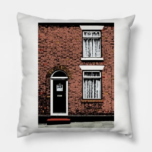 77 Barton Street, Macclesfield / Ian Curtis Original Fan Art Design Pillow