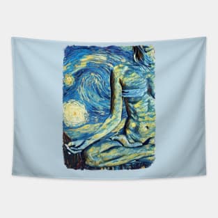 Yoga Van Gogh Style Tapestry