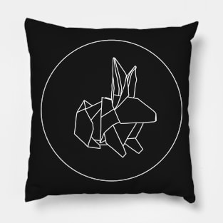 Origami Rabbit (White) Pillow