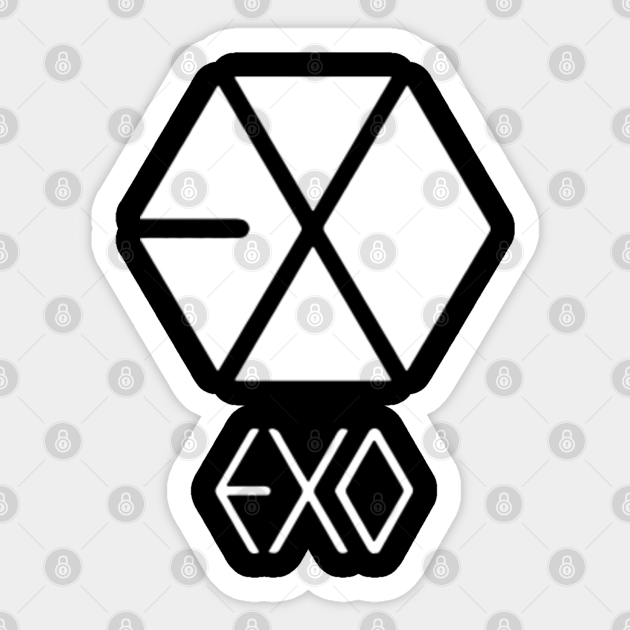 exo logo exo logo sticker teepublic