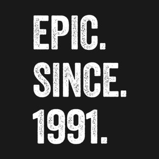 33 Years Old Epic Since 1991 33rd Birthday T-Shirt