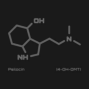 Psilocin Molecule - grey design T-Shirt