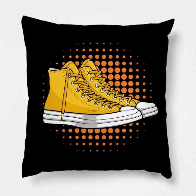 High Yellow Skate Sneaker Pillow by milatees