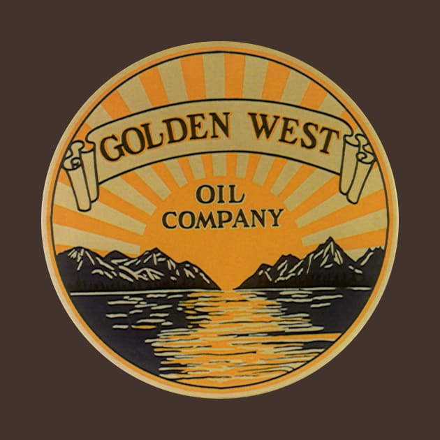 Vintage Golden West Oil Company Label by MasterpieceCafe