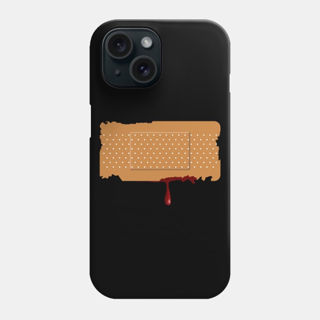 Band-Aid Blood Dripping Sticker Phone Case by TWOintoA