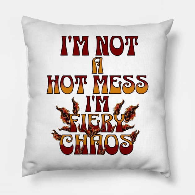 Fiery Chaos Pillow by Berlin Larch Creations