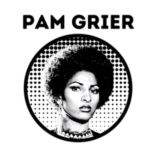 pam grier || light black T-Shirt