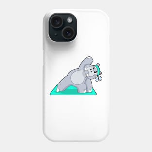 Hippo Yoga Gymnastics Phone Case